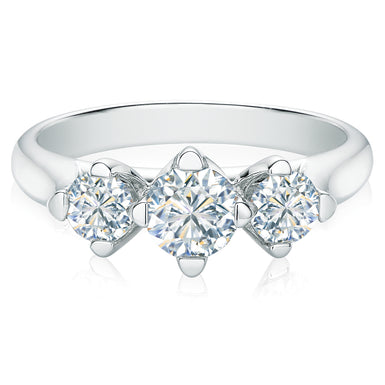 Forevermark 18ct White Gold Round Cut with 1 CARAT tw of Diamonds Ring