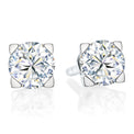 Forevermark 18ct White Gold Round Cut with 1/2 CARAT tw of Diamonds Earrings