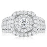 Halo 18ct White Gold Round Brilliant Cut with 1 1/2 CARAT tw of Diamonds Ring
