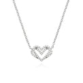 Vera Wang Love Sterling Silver Round Cut with 0.10 Carat tw of Diamonds Necklace
