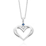 Vera Wang Love Sterling Silver Round Cut with 0.10 Carat tw of Diamonds Necklace
