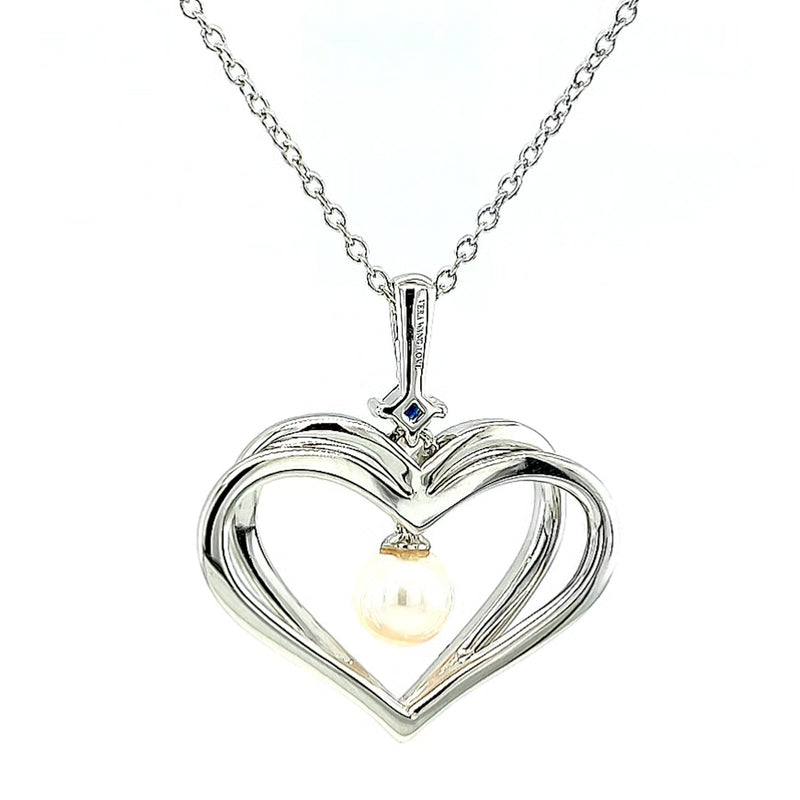 Vera Wang Love Sterling Silver Fresh Water Pearl Sapphire