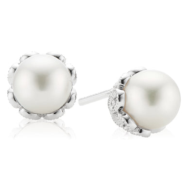 Vera Wang Love Sterling Silver Freshwater Pearl Stud Earrings