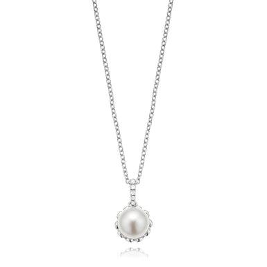 Vera Wang Love Sterling Silver Freshwater Pearl & Sapphire Necklace