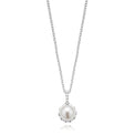 Vera Wang Love Sterling Silver Freshwater Pearl & Sapphire Necklace