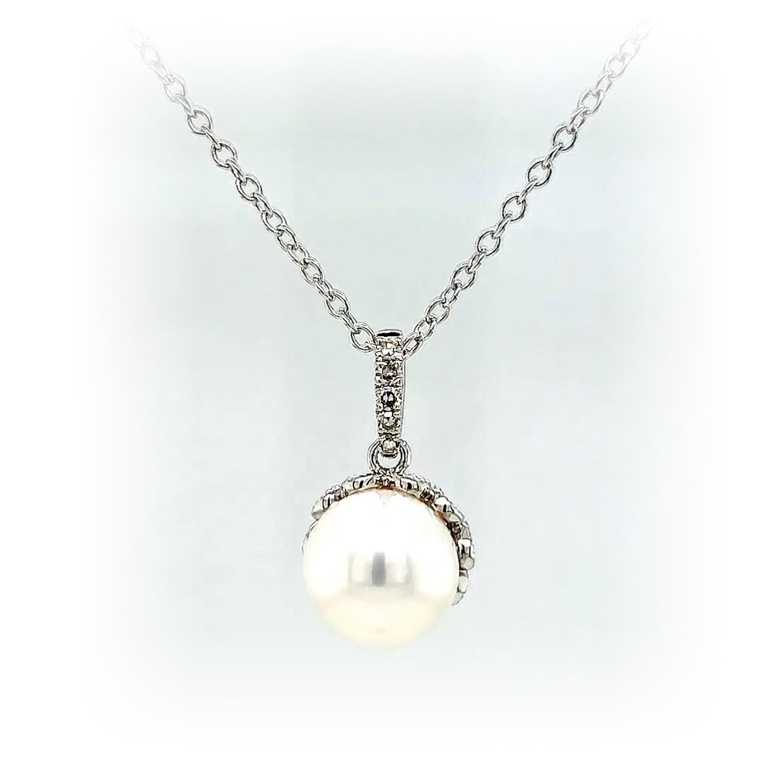 Vera Wang Love Sterling Silver Freshwater Pearl & Sapphire