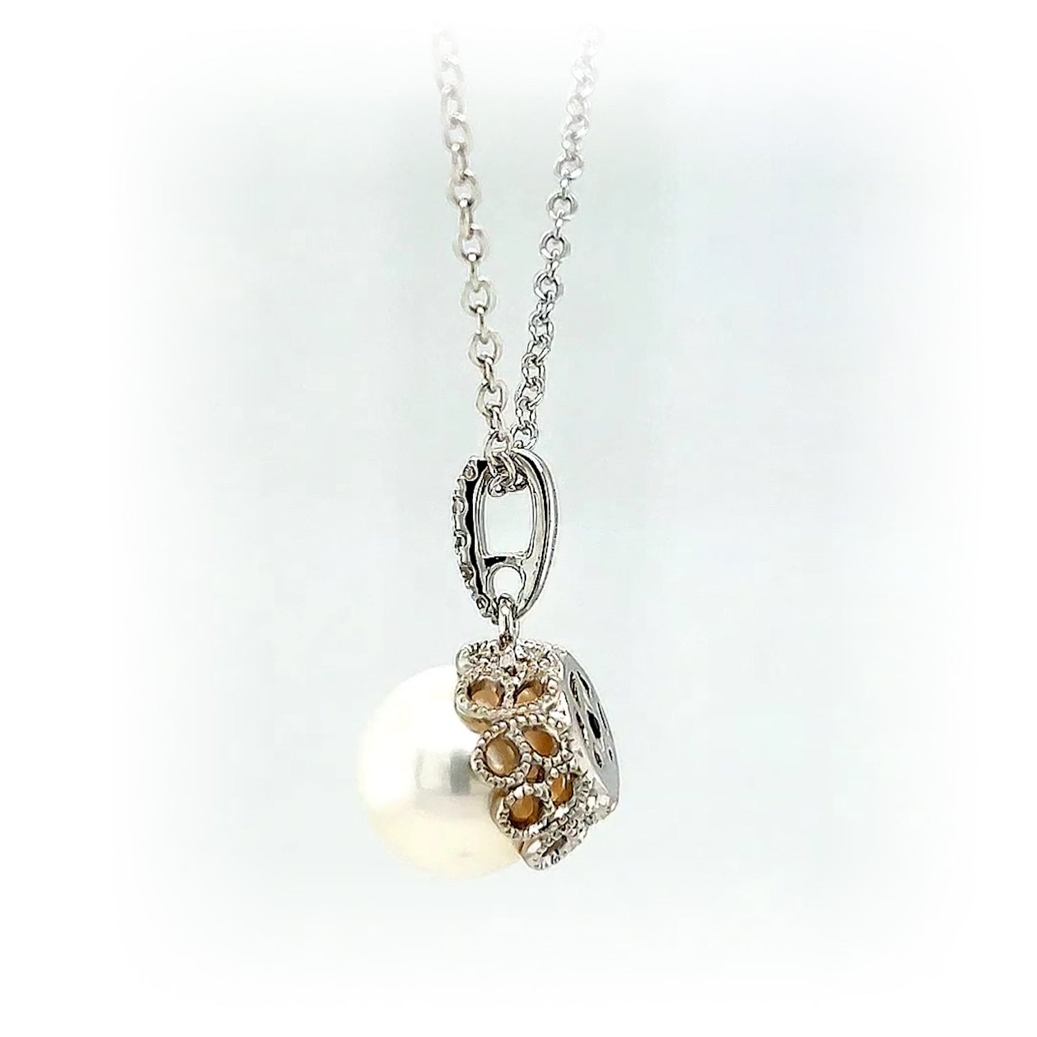 Vera Wang Love Sterling Silver Freshwater Pearl & Sapphire