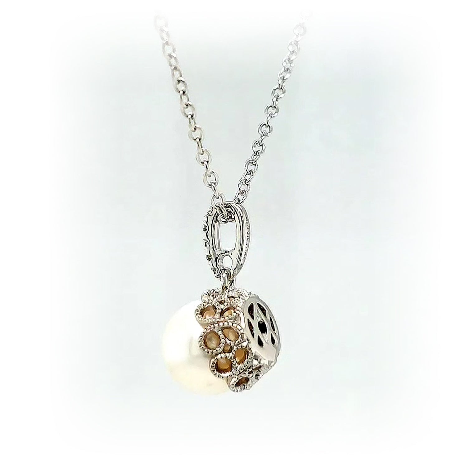 Vera Wang Love Sterling Silver Freshwater Pearl & Sapphire