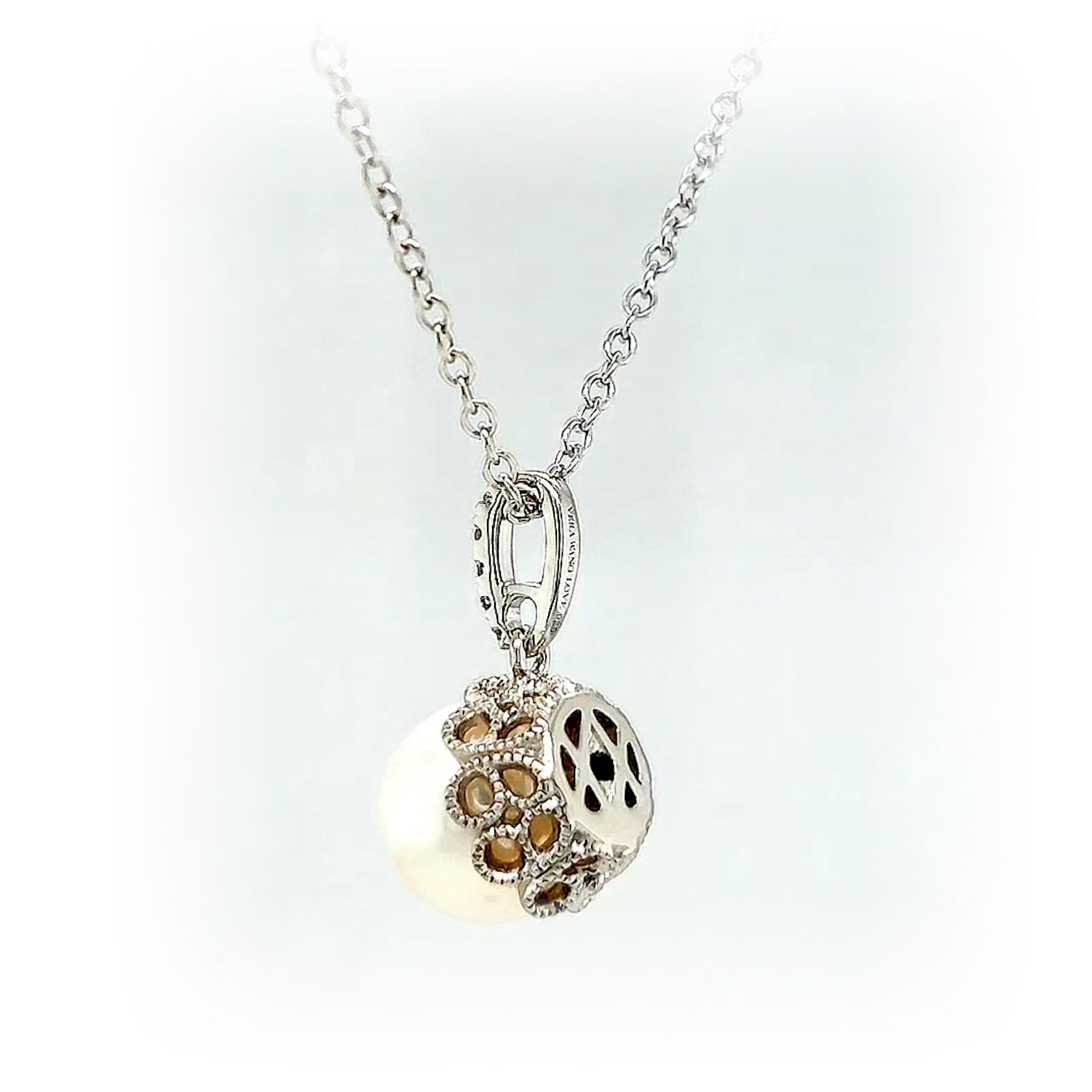 Vera Wang Love Sterling Silver Freshwater Pearl & Sapphire