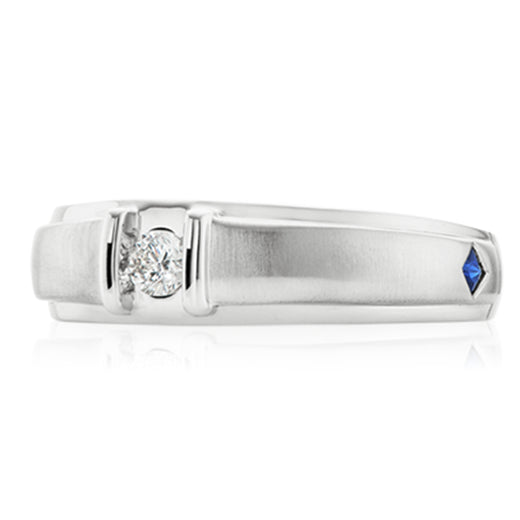 Vera Wang Love 14ct White Gold Round Brilliant Cut with 0.14 Carat tw of Diamonds Ring