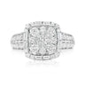 9ct White Gold Round Brilliant Cut with 1 1/2 CARAT tw of Diamonds Ring
