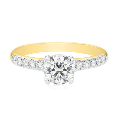 Promise 18ct Two Tone Gold Round Cut 1 Carat tw Ring