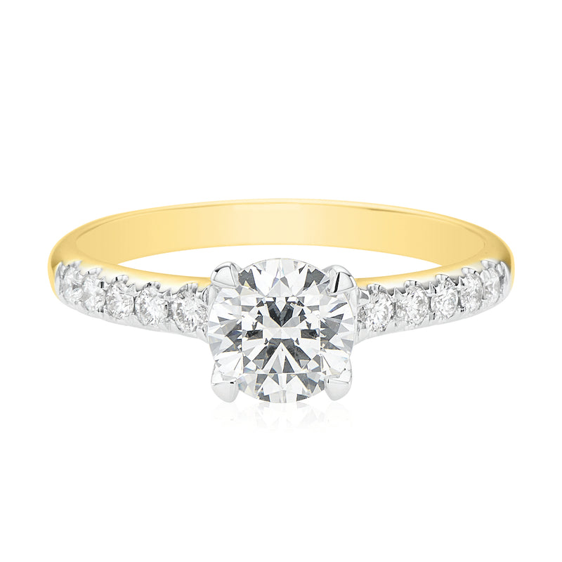 Promise 18ct Two Tone Gold Round Cut 1 Carat tw Ring