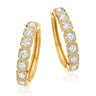 9ct Yellow Gold Round Brilliant Cut with 1/2 CARAT tw of Diamonds Earrings