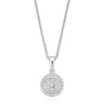 9ct White Gold Round Brilliant Cut with 0.15 CARAT tw of Diamond Pendant