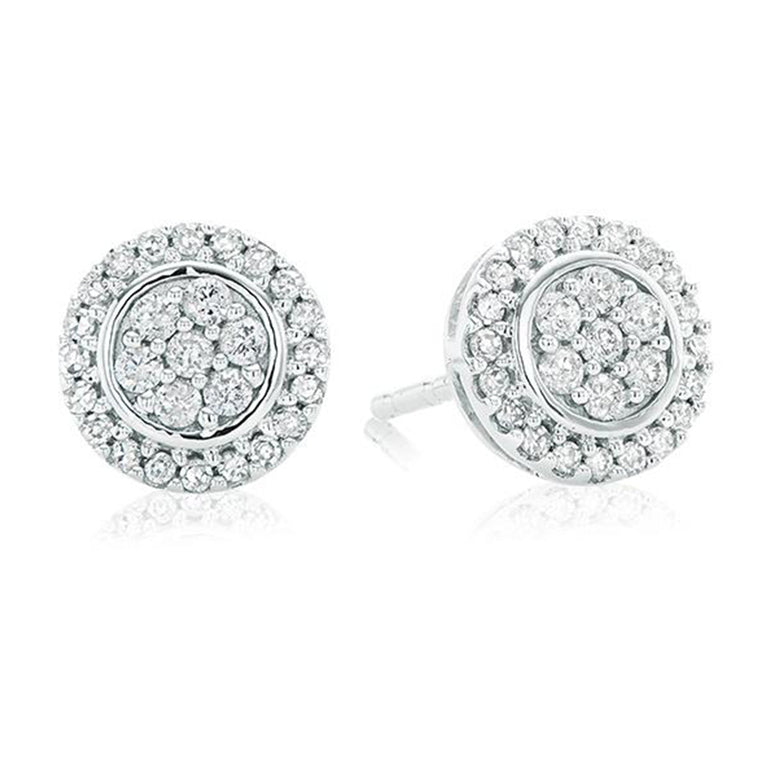 9ct White Gold Round Brilliant Cut with 0.20 CARAT tw of Diamonds Earrings