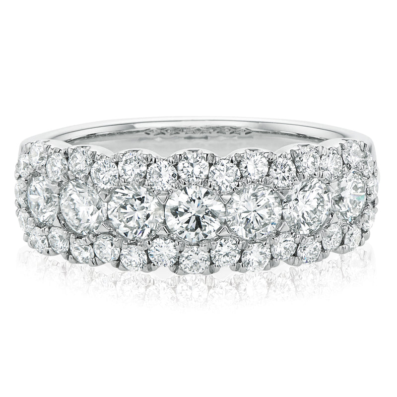 18ct White Gold Round Brilliant Cut with 1 1/2 CARAT tw of Diamonds Ring
