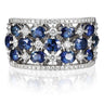 9ct White Gold 0.70 Carat tw of Diamonds Natural Sapphire Ring