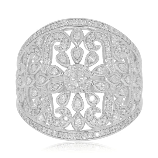 Chandelier Collection 9ct White Gold Round Cut 3/4 Carat tw of Diamonds Ring
