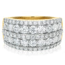 9ct Yellow Gold Round Brilliant Cut with 2 CARAT tw of Diamonds Ring
