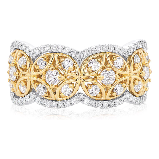 14ct Yellow Gold Round Brilliant Cut with 3/4 CARAT tw of Diamonds Ring