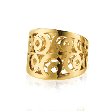 9ct Yellow Gold Circle Cut Out Ring