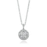 9ct White Gold Round Brilliant Cut with 1/2 Carat tw of Diamonds Pendant