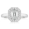 18ct White Gold Round Brillant & Baguette Cut with 1/2 CARAT tw of Diamonds Ring