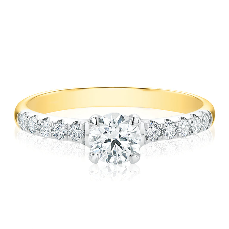 Promise 18ct Yellow Gold Round Brilliant Cut 0.70 carat tw Diamond Ring