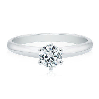 Promise 18ct White Gold Round Brilliant Cut with 1/2 CARAT of Certified Diamonds Ring