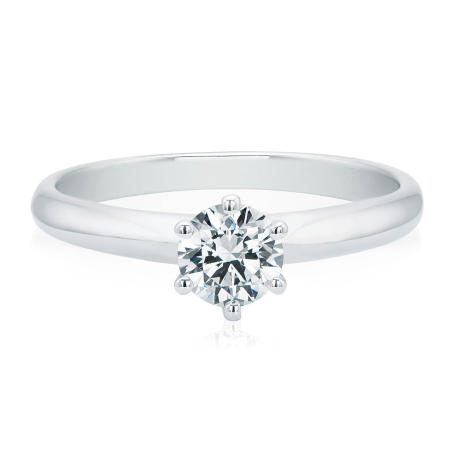Promise 18ct White Gold Round Brilliant Cut with 1/2 CARAT of Certified Diamonds Ring
