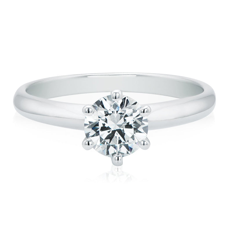 Promise 18ct White Gold Round Brilliant Cut with 0.70 Carat of Certified Diamonds Ring