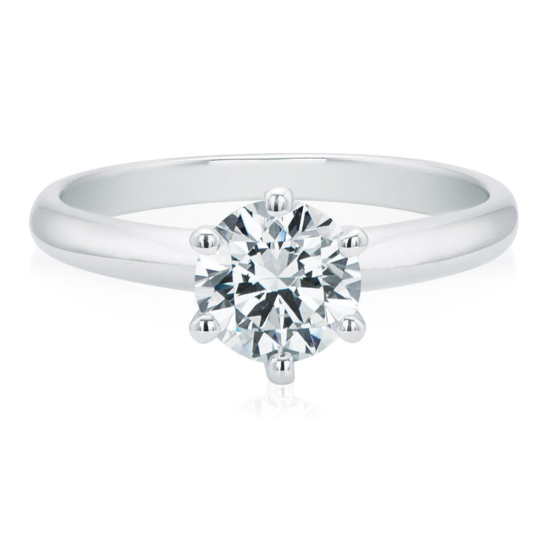 Promise 18ct White Gold Round Brilliant Cut with 1 CARAT of Certified Diamonds Ring