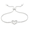 Vera Wang Love Sterling Silver Round Cut with 0.08 Carat tw of Diamonds Bolo Bracelet