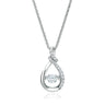 9ct White Gold Round Cut with 0.20 CARAT tw of Diamond Pendant