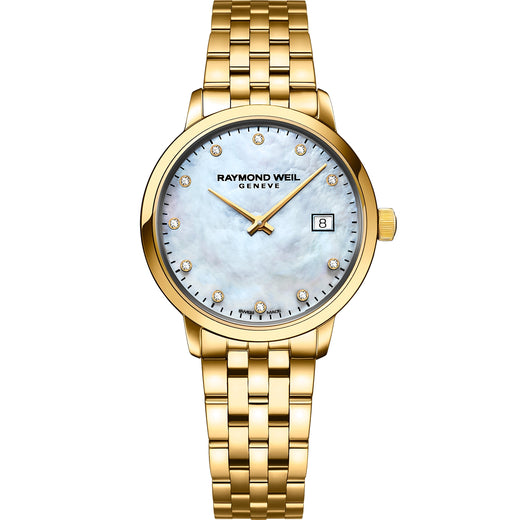 Raymond Weil Toccata Ladies Classic Gold Diamond Steel Watch 5985-P-97081