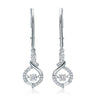 9ct White Gold Round Cut with 1/4 CARAT tw of Diamonds Earrings
