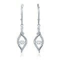 9ct White Gold Round Cut with 1/4 CARAT tw of Diamonds Earrings