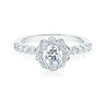 Halo 18ct White Gold Round Brilliant Cut with 1.25 CARAT tw of Diamonds Ring