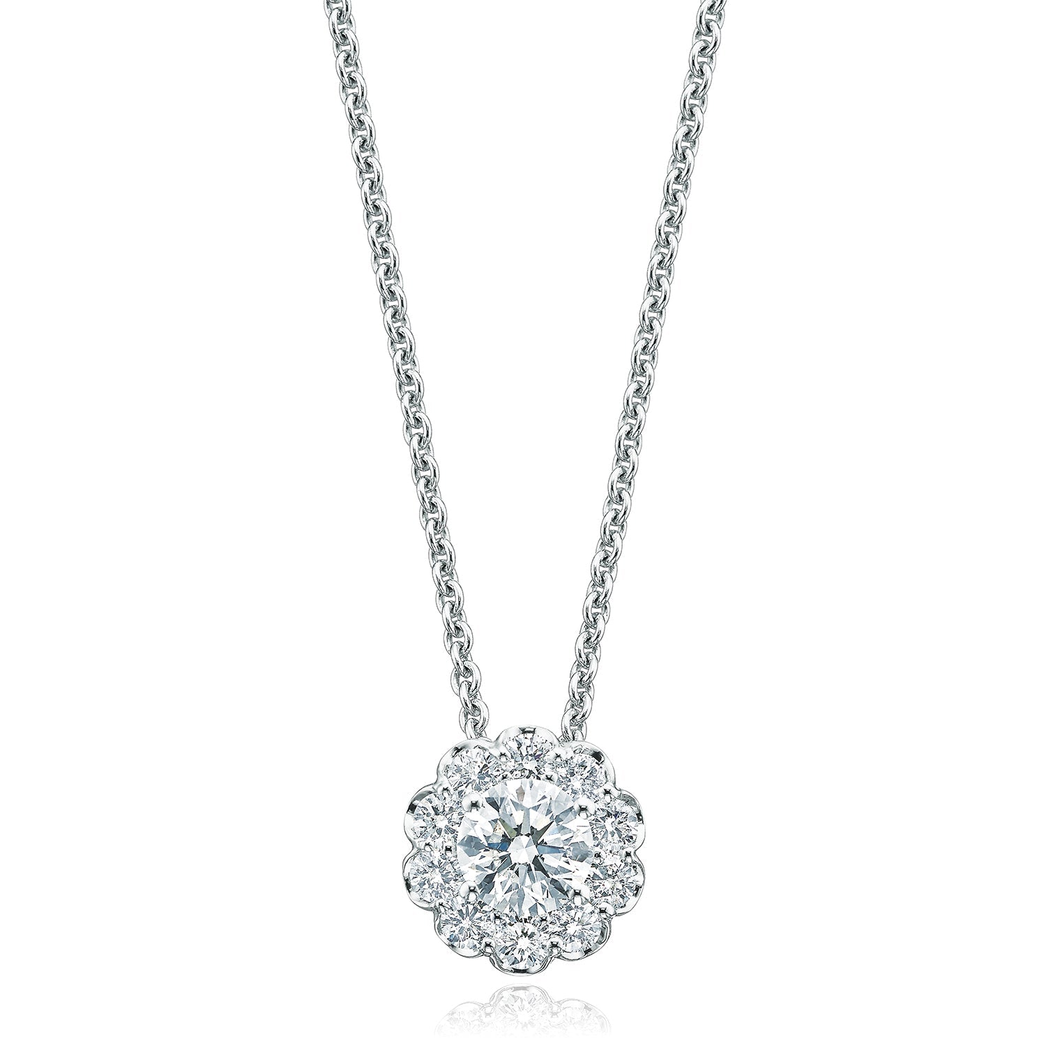 18ct White Gold Diamond Line Necklace - Gatwards Of Hitchin