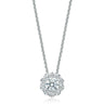 Halo 18ct White Gold Round Brilliant Cut with 1/2 CARAT tw of Diamond Pendant