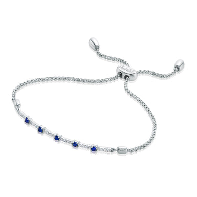 Vera Wang Love Sterling Silver Round Cut with 0.16 CARAT tw of Diamonds Bolo Bracelet
