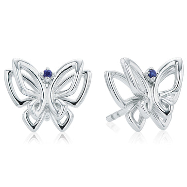 Vera Wang Love Sterling Silver Butterfly Earrings