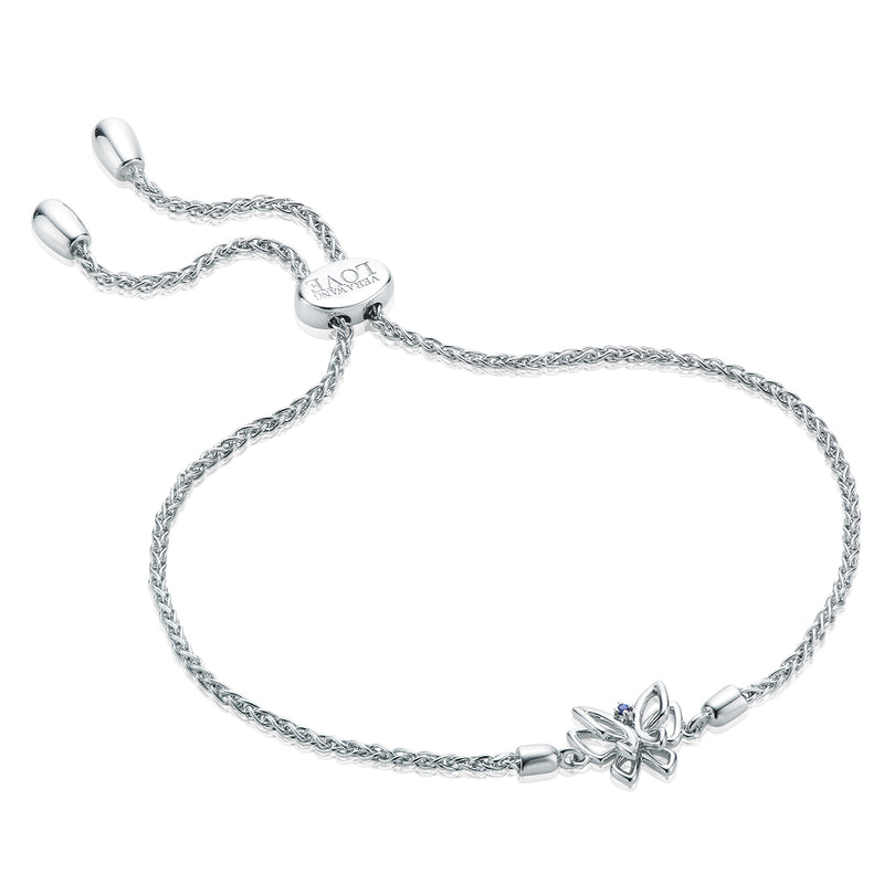Vera Wang Love Sterling Silver Butterfly Bolo Bracelet