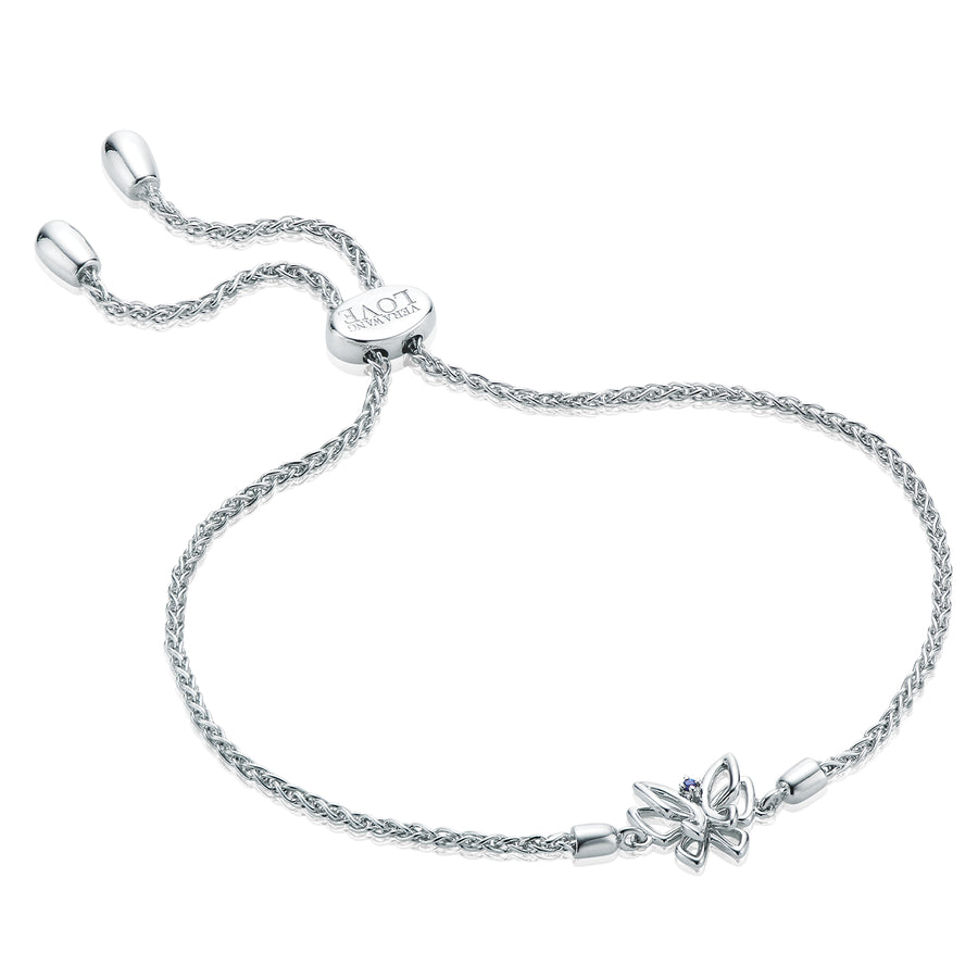 Vera Wang Love Sterling Silver Butterfly Bolo Bracelet