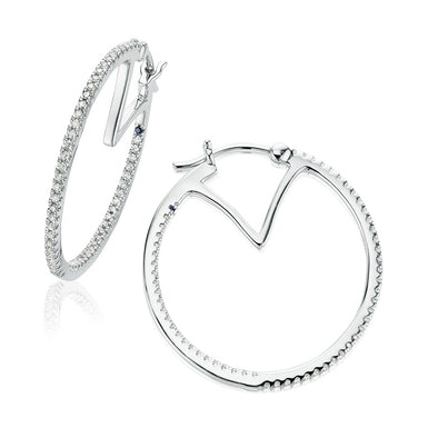 Vera Wang Love 18ct White Gold Round Brilliant Cut with 1/2 Carat tw of Diamonds Earrings