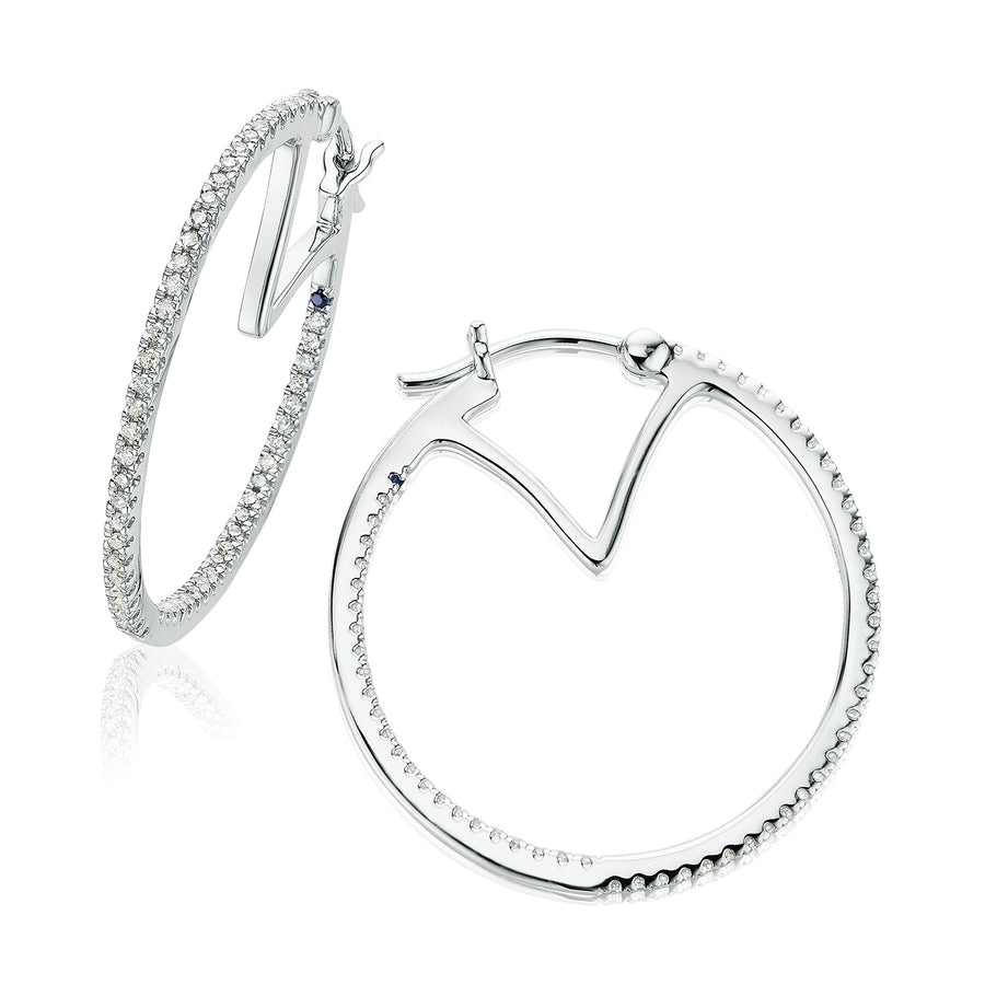Vera Wang Love 18ct White Gold Round Brilliant Cut with 1/2 Carat tw of Diamonds Earrings