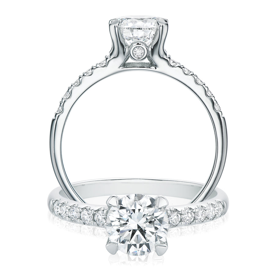 Promise 18ct White Gold Round Brilliant Cut with 1.25 CARAT tw Certified Diamonds Ring