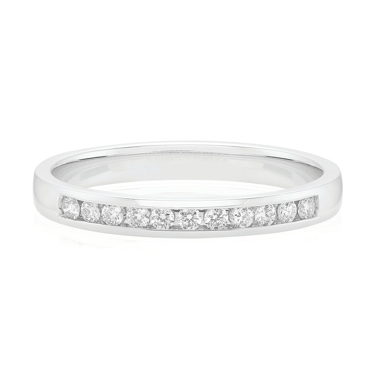 18ct White Gold Round Brilliant Cut 0.15 ctw Ring