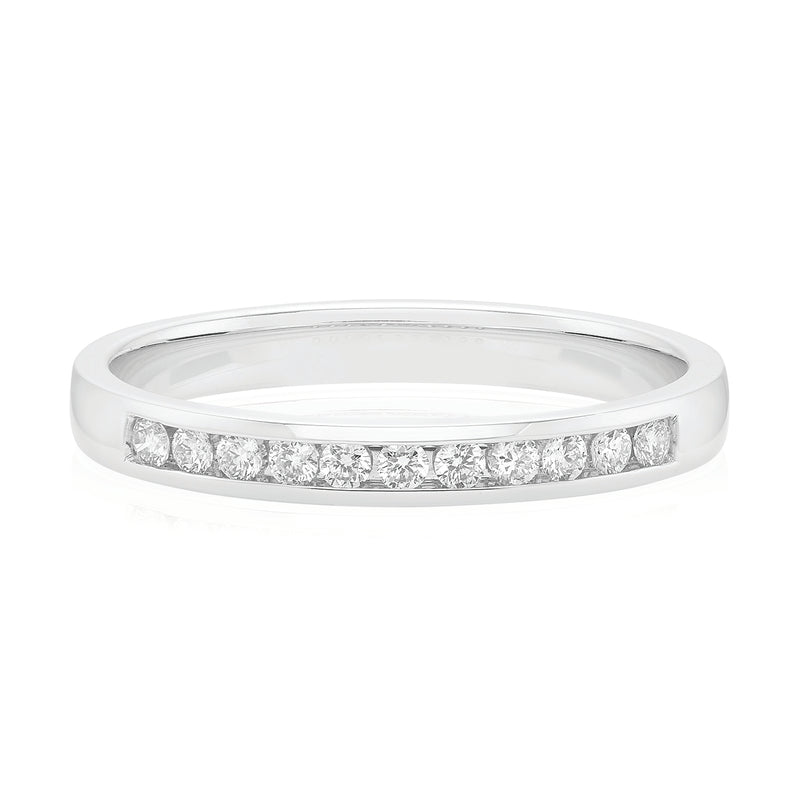 18ct White Gold Round Brilliant Cut 0.15 ctw Ring